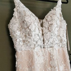 Ivory&Blush floral wedding/prom dress